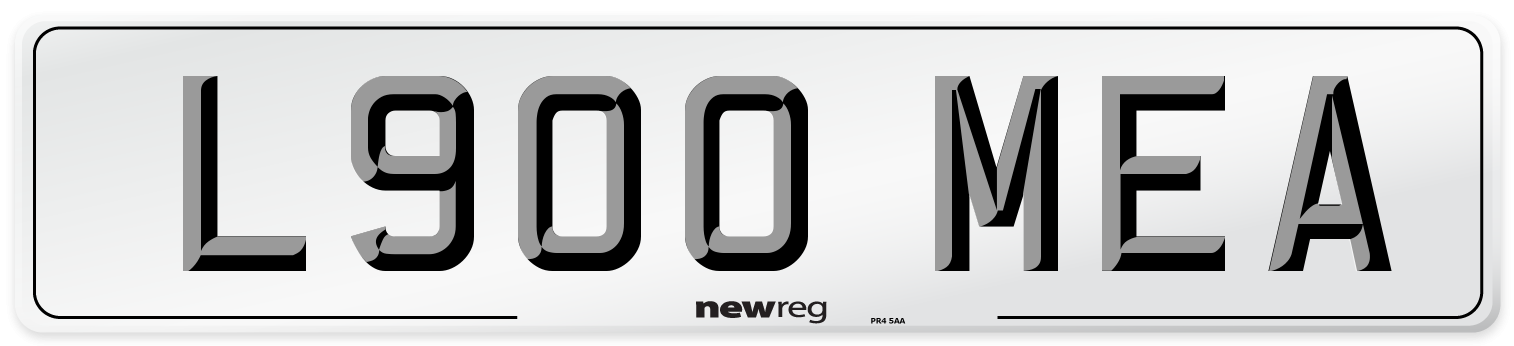 L900 MEA Number Plate from New Reg